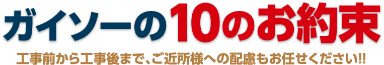 ガイソーの10のお約束